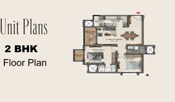 Featured Image of Prestige Rajendra Nagar 2 BHK Floor Plan