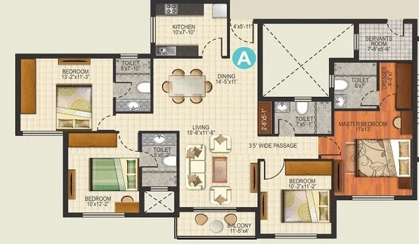 Featured Image of Prestige Rajendra Nagar 4 BHK Floor Plan